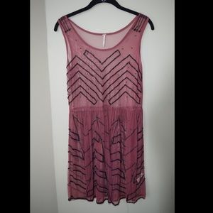 Free people beaded sheer slip